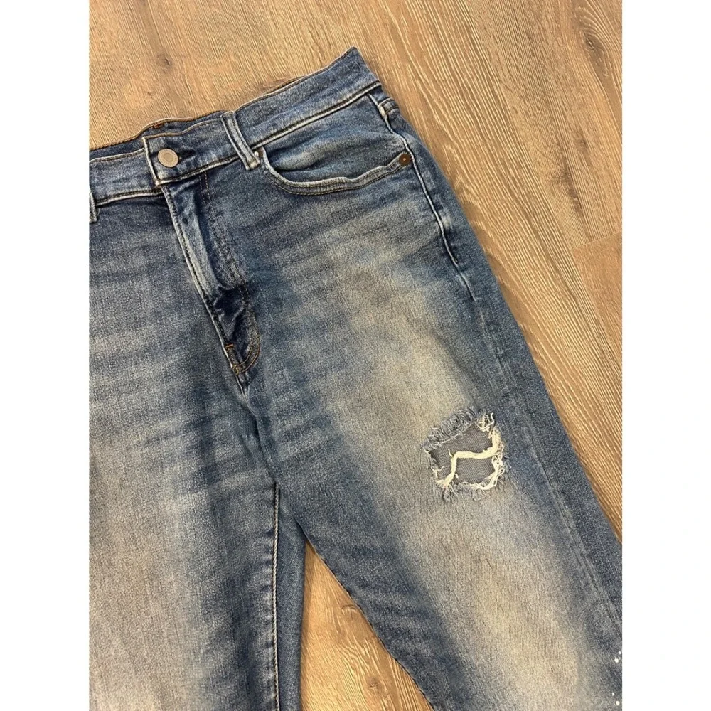 Lucky Brand Mens Distressed‎ Paint Splatter Straight Leg Jeans Blue W32 L32